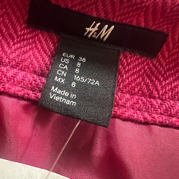 H&M Pink Tweed Skirt Size 8 NWT - Picture 3 of 4